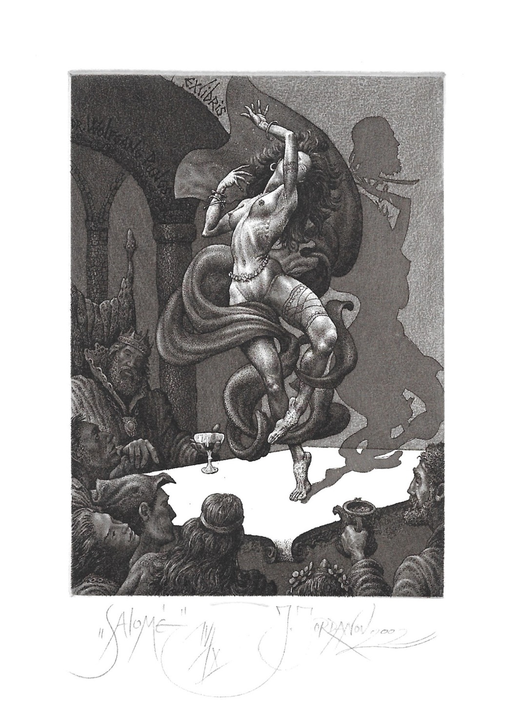 Ets / aquatint van Julian Jordanov (BUL) uit 2002